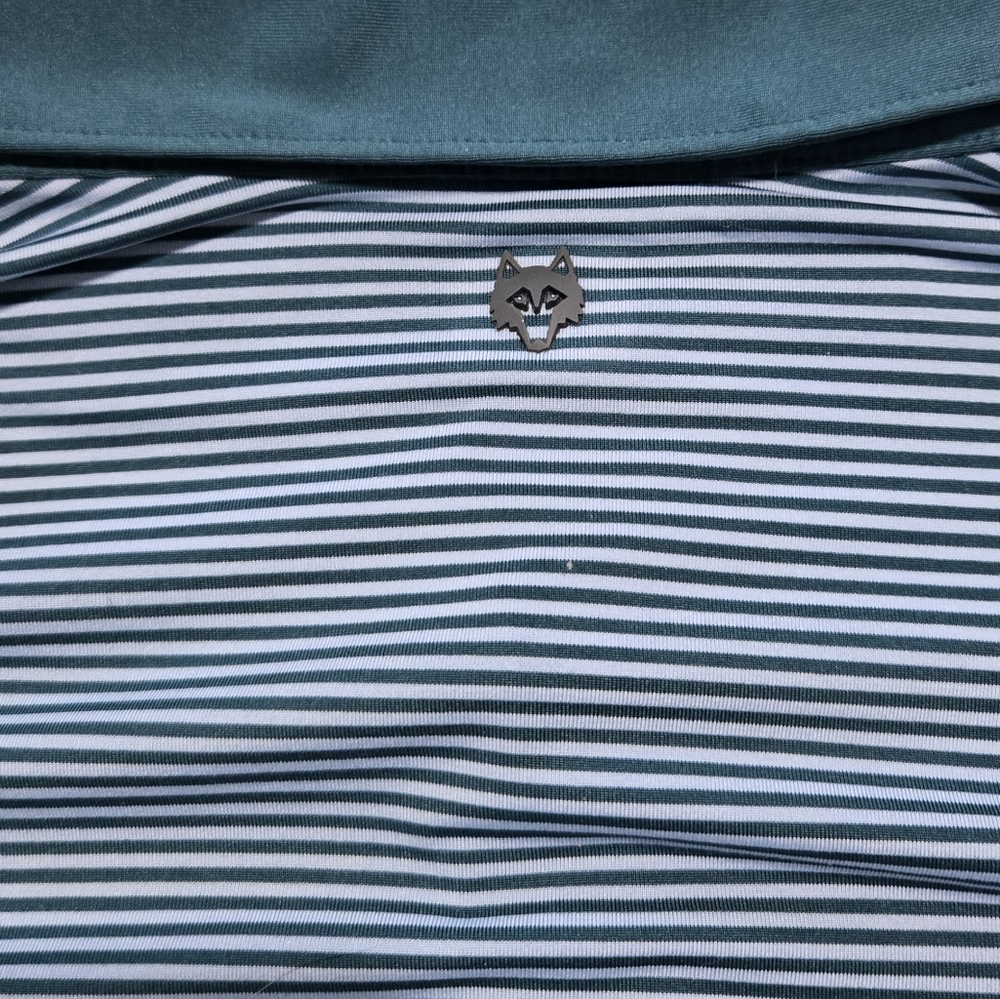 Greyson Men's Green Striped Polo Shirt Men's Size XL - Picture 6 of 8